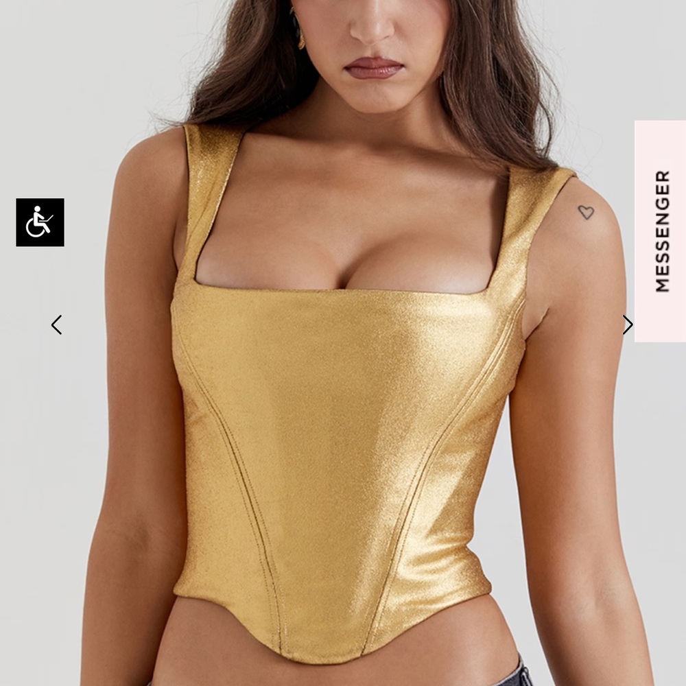 House of cb Karia gold corset